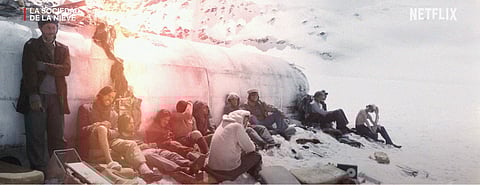 Still from the film ‘Society of the Snow’, by J. A. Bayona. Netflix