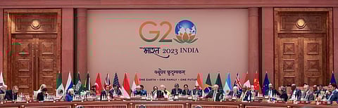 G20 New Delhi Leaders Declaration was adopted by leaders of the G20 countries at the summit on September 9, 2023. Photo: @narendramodi / X, previously known as Twitter
