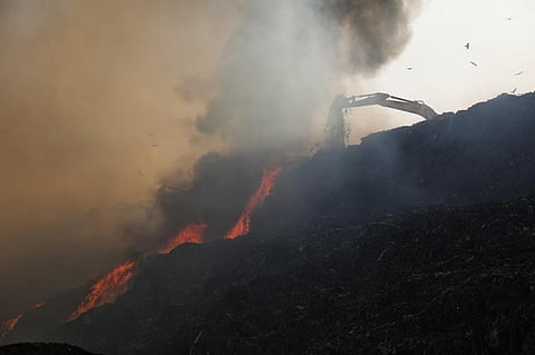 Delhi's Ghazipur landfill. Photo: Vikas Choudhary / CSE
