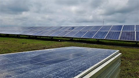 Solar plant in Sitapur district. Photo: Varsha Singh