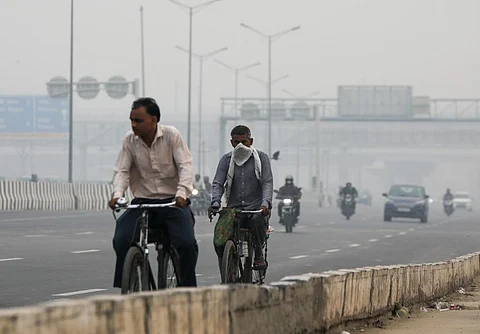 Over half of Delhi's PM2.5 pollution comes from vehicles.