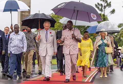 King Charles III and the President of the Republic of Kenya William Ruto. Photo: @WilliamsRuto / X (formerly Twitter)