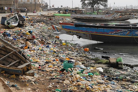 A beach in Senegal polluted with plastic waste. Photo: iStock