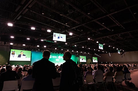 Negotiations at COP28 in Dubai, UAE. Photo: UNclimatechange / Flickr