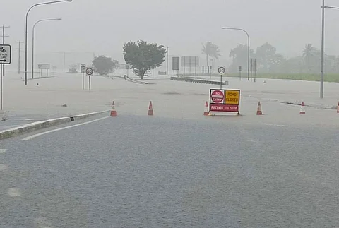 Photo shared by @AlboMP from his X handle on December 17, showing a flooded Cairns