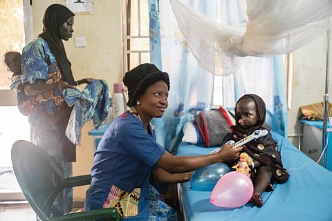 A 6-year-old noma patient from Borno at a hospital in Sokoto, Nigeria, October 2017. Photo: Inediz/C Jeantet and F Caterini / WHO website