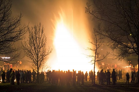 Bonfires can be built at Yule in the clearing of the woods. Photo: iStock