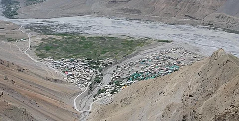 The town of Kaza in the remote Spiti Valley of Himachal Pradesh. The area is a cold desert. Photo provided by Rohit Prashar