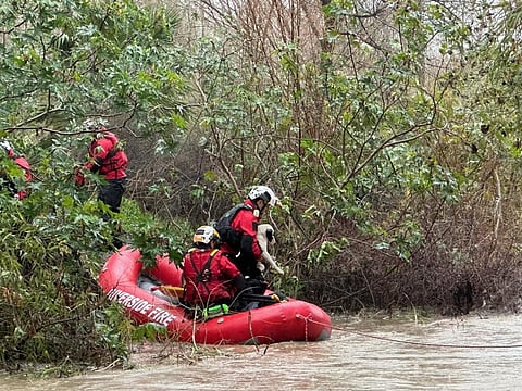 California witnessed flooding this past week due to an 'atmospheric river'. Photo: @Cal_OES / X