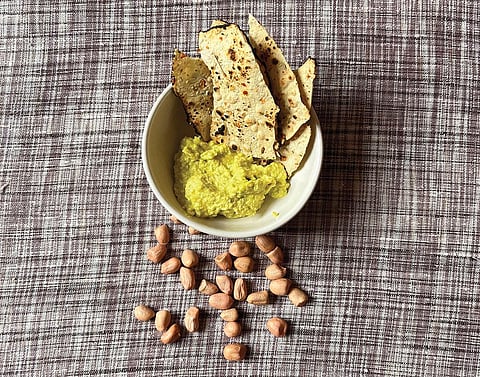 Peanuts are used in many traditional recipes, such as this chutney to eat with breakfast staples (Photograph: Vibha Varshney)