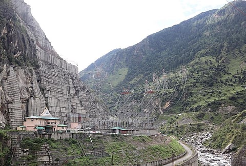 हिमाचल प्रदेश के किन्नौर जिले में सतलुज नदी पर बना हाइड्रो पावर प्रोजेक्ट। फोटो: रोहित पराशर