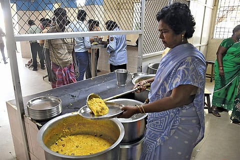 With over 4,500 women employed across the state, the Amma Canteen scheme has emerged as a vital source of livelihood for marginalised communities (Photograph: Sailesh krishna)