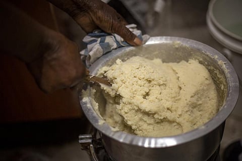 Traditional South African staple, pap or maize meal. An only meal in time of poverty. Photo: iStock
