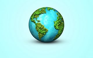 Green World Map. Credit: iStock