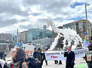 Protestors march in Ottawa, the venue of the INC-4. Credit: Break Free From Plastic