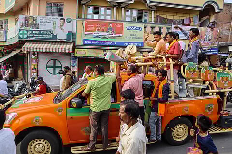 A Bharatiya Janata Party political campaign in Mysuru, India ahead of general elections 2024. Photo for representation: iStock