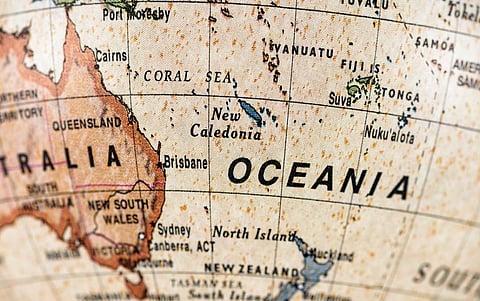 A map showing the location of New Caledonia. Credit: iStock