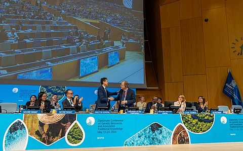 WIPO Member States adopt historic new treaty on intellectual property, genetic resources and associated traditional knowledge. Photo: @WIPO / X