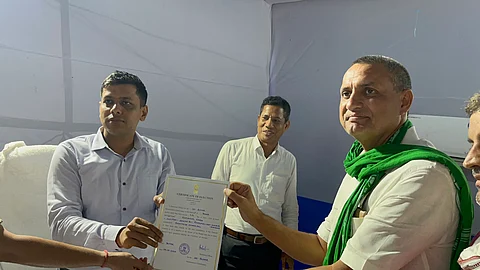 RJD candidate Sudhakar Singh (Right) is widely recognised for his advocacy of farmers’ rights.