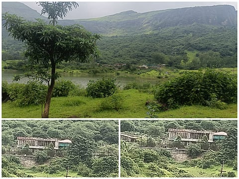 Photos by petitioner Trimbakeshwar resident Lalita Shinde showing construction work in the Brahmagiri hills