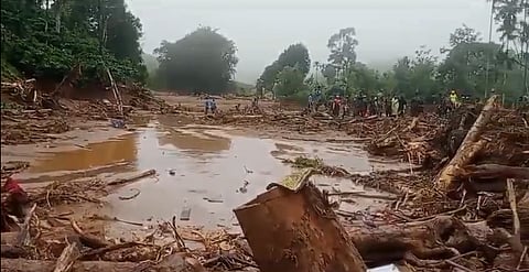 Ongoing disaster relief operations in Wayanad.
