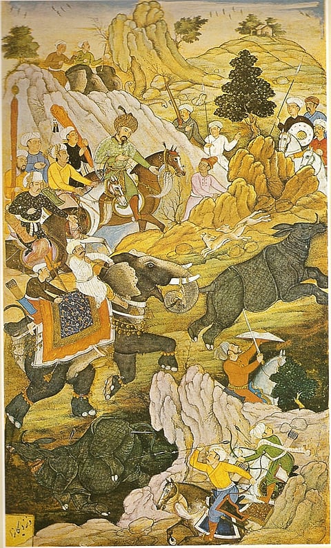 World Rhino Day 2024: When Babur hunted ‘Karg’ in Pakistan & North India