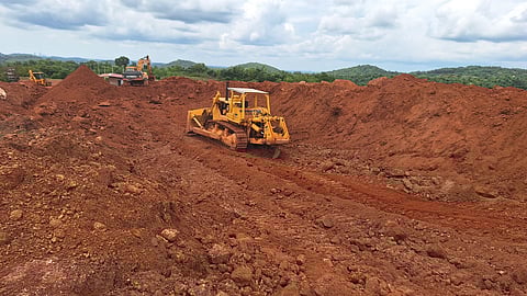 The extraction of laterite soil in Kallamundkuru village has reached feverish pitch.