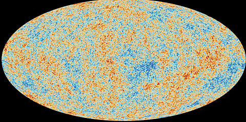 Cosmic microwave background shows fluctuations in temperature.