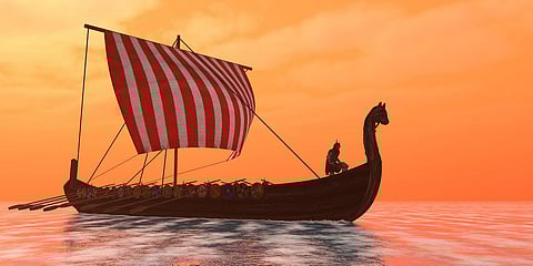 Illustration of a Viking Longship
