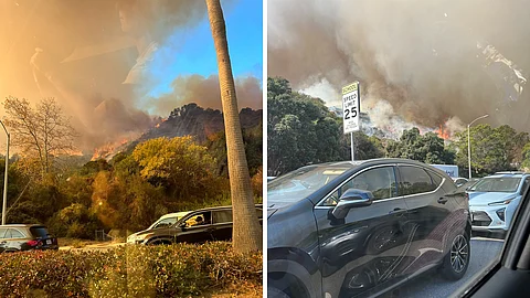 LA-based lawyer and producer Kelsey Trainor posted pictures and clips of the wildfire