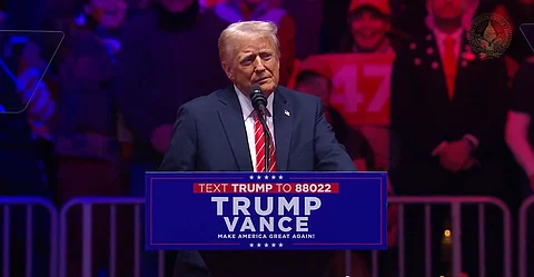 Donald Trump speaking ahead of his inauguration as the 47th US President on January 20, 2025