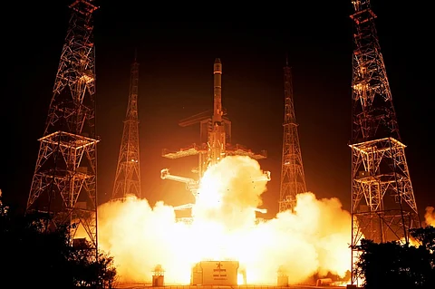 Visuals from the GSLV-F15/NVS-02 launch.