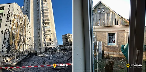 Homes and a hospital destroyed in attacks in Ukraine