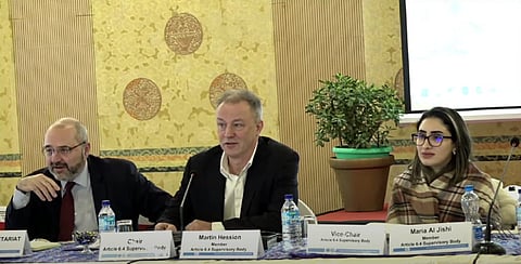 Screenshot from the livestream of proceedings on Day 1 of the 15th meeting of the Article 6.4 Supervisory Body