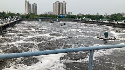 Dhanwapur Sewage Treatment Plant in Gurugram, Haryana.