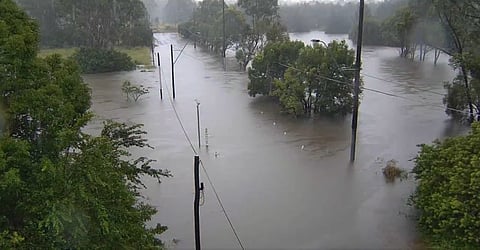 Flooding in Logan City, Australia due to cyclone Alfred