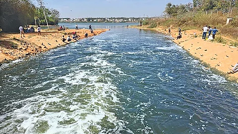 A lake in Bengaluru gets replenished with treated wastewater from the
Hebbal-Nagawara Valley project