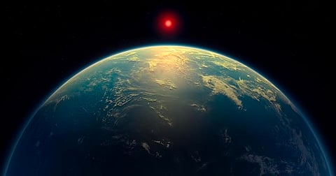 Artist's impression of the exoplanet K2-18b.