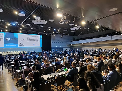 The plenary at the 2025 Bonn climate talks.