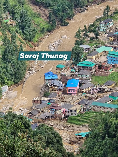 Several cloudbursts occurred across Mandi's Seraj on the intervening night of June 30 and July 1. Thunag is a village in Seraj tehsil.