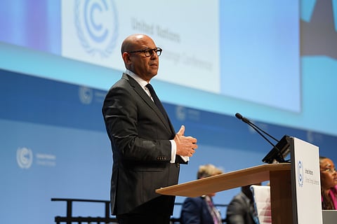 Simon Stiell, executive secretary of the UNFCCC, speaking at June Climate Meetings in Bonn, Germany.