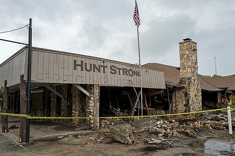 Destruction by the flooding in Kerr County, Texas.