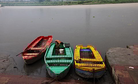 Yamuna brims, after rainy July in Delhi