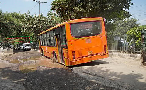 Delhi’s potholes peak as monsoon finally begins to withdraw