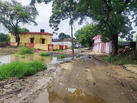 A view of Chandrawal village, a settlement of displaced people in Singrauli district, Madhya Pradesh.