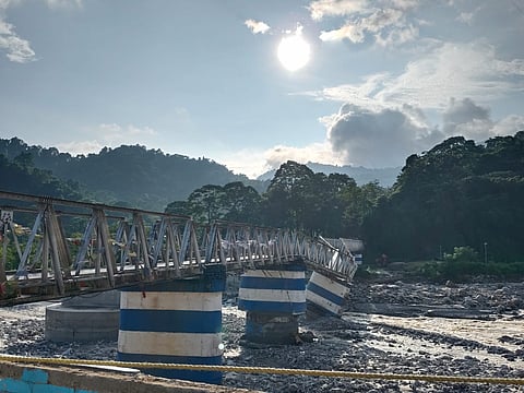 Collapsed Iron Bridge in Dudhiya, Mirik, West Bengal.