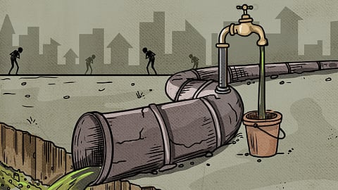 Sewage before supply