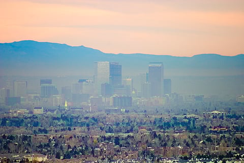 A polluted Denver in 2014.