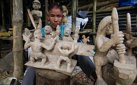 Wood art is a tribute to the tribal ethos of the Nagas
