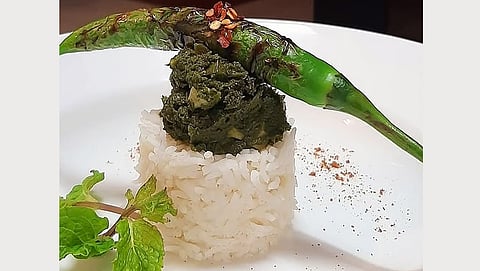 Cauliflower leaves bharta.